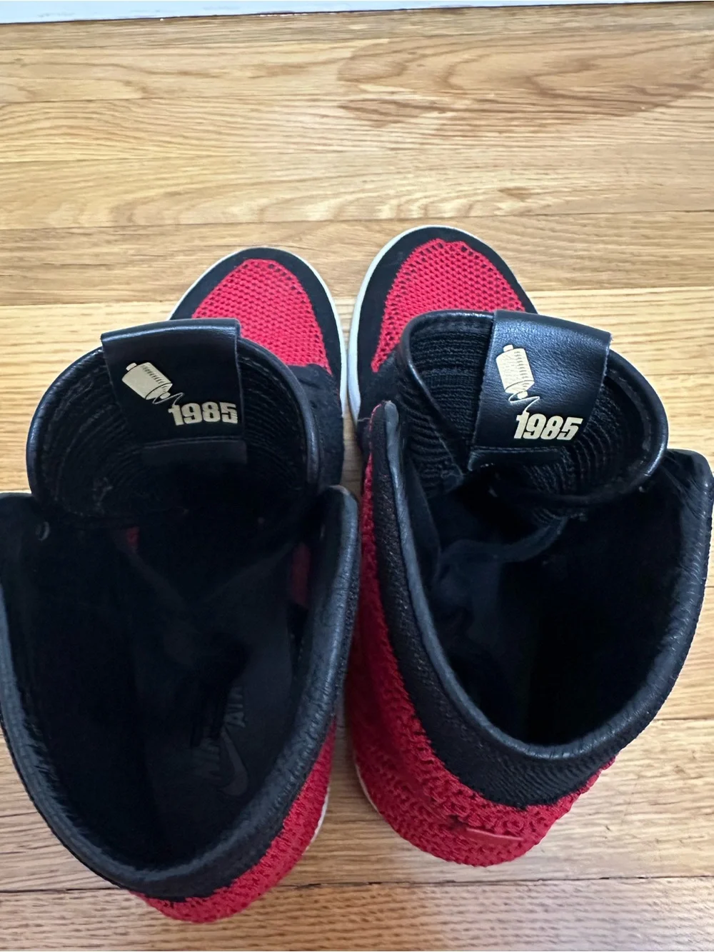 Jordan 1 high flyknit “bred” 2017 size 10